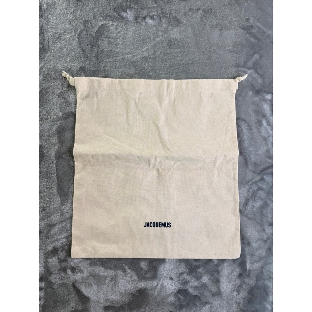 Jacquemus Women's Dust Bag Large Cream Heavyweight Canvas Fabric Black